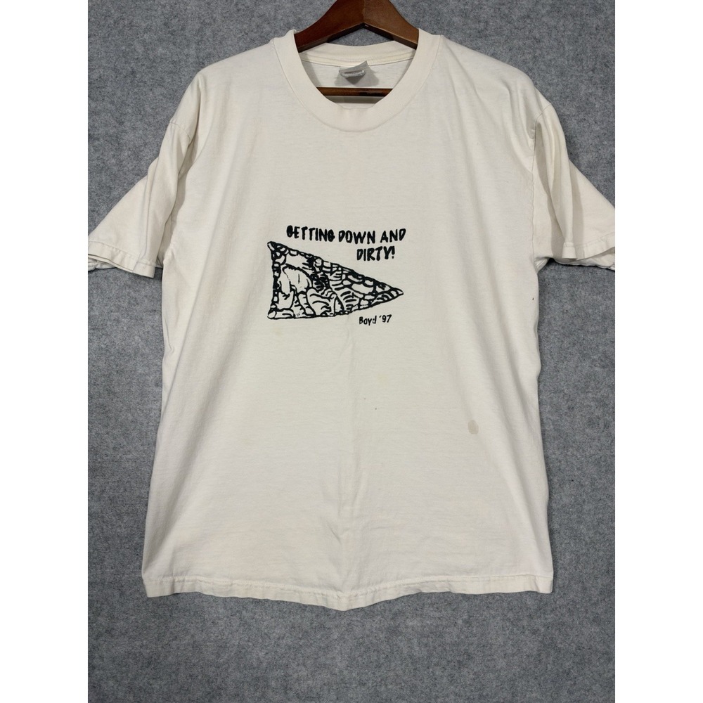 Vintage 1997 Hanes Beefy T Shirt Tagged L Arrowhead Getting Down and Dirty Boyd